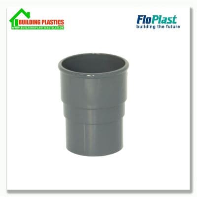 Pipe Socket 68mm Round Pipe Grey
