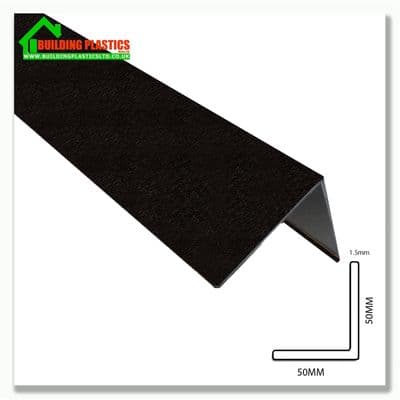 PVC Rigid Angle 50mm x 50mm x 2.5m Blackash x 2 Lengths