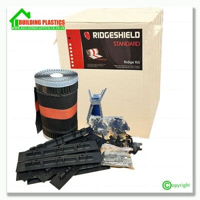 Ridgeshield 6m Universal, Air Permeable Vented Ridge Kit | Black