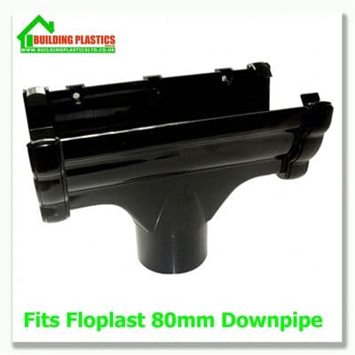 Running Outlet Niagara Ogee Black for 80mm Pipe