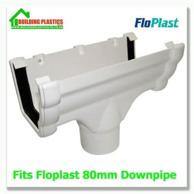 Running Outlet Niagara Ogee White for 80mm Pipe