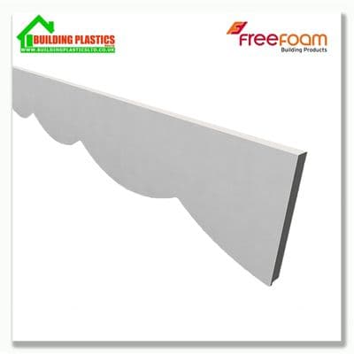 Scalloped Decorative Fascia 5m (Convex) White