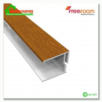 Shiplap Two Part Edge Trim 3m | Lightoak Woodgrain