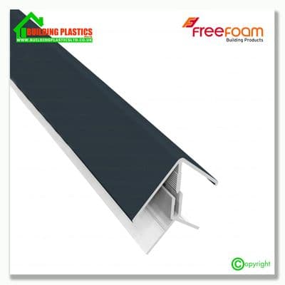 Shiplap Two Part External Corner Trim 3m | Anthracite Grey Woodgrain