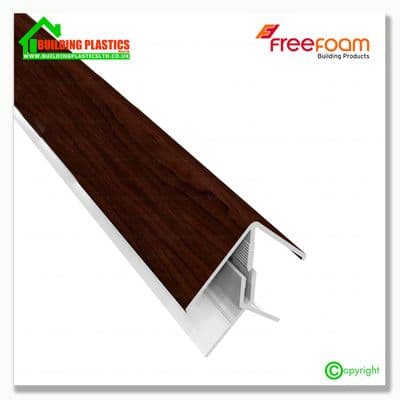 Shiplap Two Part External Corner Trim 3m | Rosewood Woodgrain