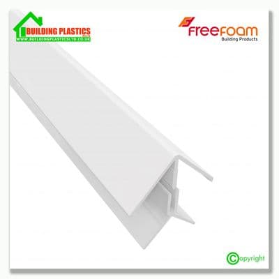 Shiplap Two Part External Corner Trim 3m | White