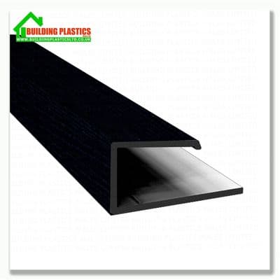 Shiplap Universal Edge Trim 3m Black Ash Woodgrain