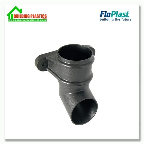 Shoe with fixing lugs 68mm Round Pipe Cast Iron Effect | Building Plastics Tele 0333 050 0585