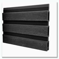 Slatted Charcoal Composite Fence with Aluminium Post | Evolved SG System