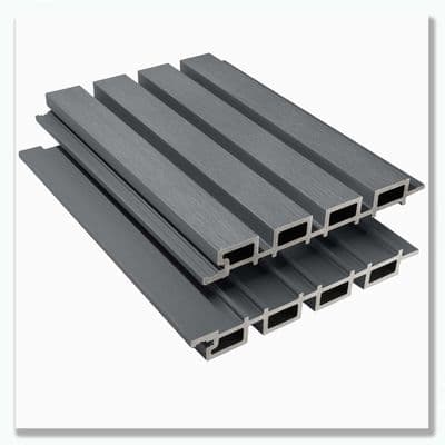 Slatted SG Dark Grey Cladding Board 2.5m  219mm x 26mm Decorative Wall Panel