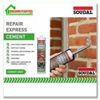 Soudal Repair Express Cement Grey 290ml Cartridge | Building Plastics Tele 0333 050 0585
