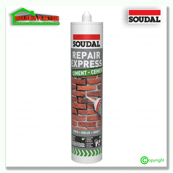 Soudal Repair Express Cement Grey 290ml Cartridge | Building Plastics Tele 0333 050 0585