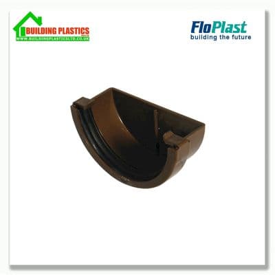 Stopend External 76mm Floplast MiniFlo Brown