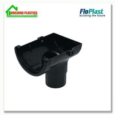 Stopend Outlet 76mm Floplast MiniFlo Black