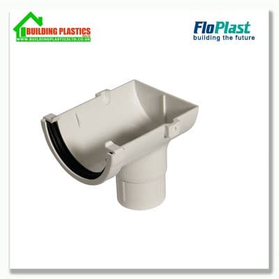 Stopend Outlet 76mm Floplast MiniFlo White