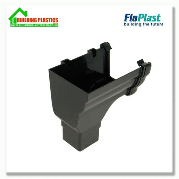 Stopend Outlet Left hand Niagara Ogee Cast iron Effect | Building Plastics Tele 0333 050 0585