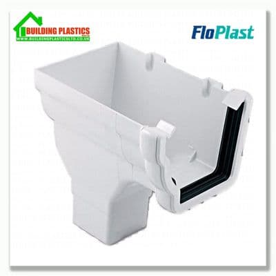 Stopend Outlet Left hand Niagara Ogee White