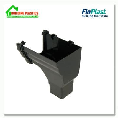 Stopend Outlet Right hand Niagara Ogee Cast iron Effect