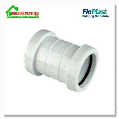 Straight Coupling 40mm Push-fit Waste System White