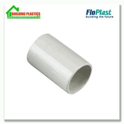 Straight Coupling Overflow Waste System White