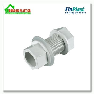 Straight Tank Connector Overflow Waste System White