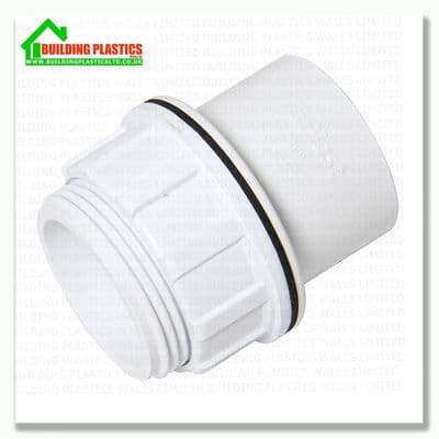 Tank Connector 40mm ABS Solvent Weld Waste White