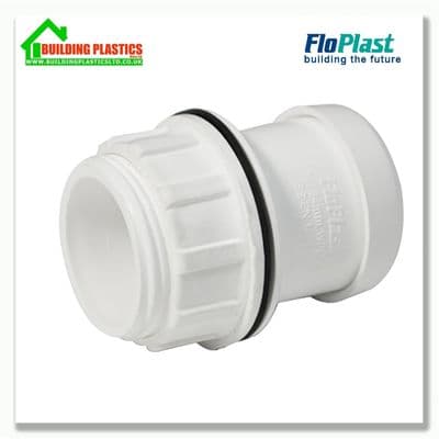 Tank Connector 40mm Push-Fit Waste System White