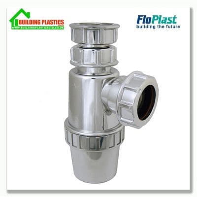 Telescopic Bottle Trap 32mm Compression Waste Chrome Effect