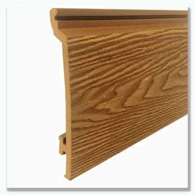 Traditional 3C Teak Composite Cladding Board 3.6m  145mm x 21mm Exterior Wall Panel