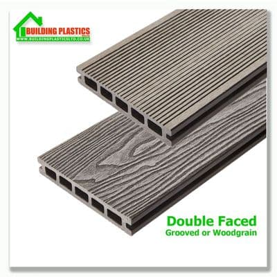 Triton Grey Double-Faced Composite Decking Board 5m (148mm x 25mm)
