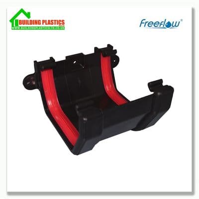 Union Bracket 114mm Square Line Gutter Black