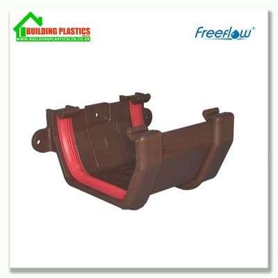 Union Bracket 114mm Square Line Gutter Brown