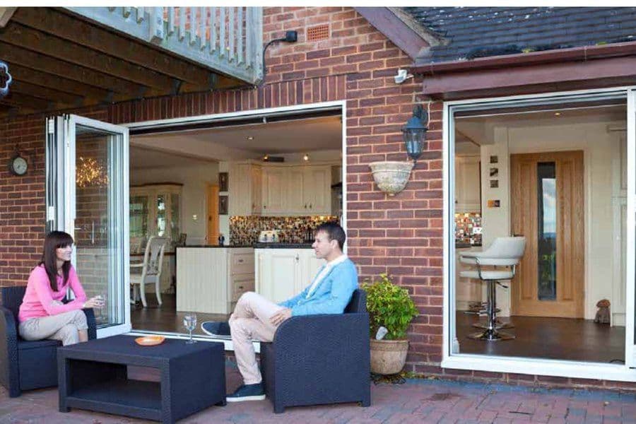 Aluminium bifold doors for extensions and kitchens