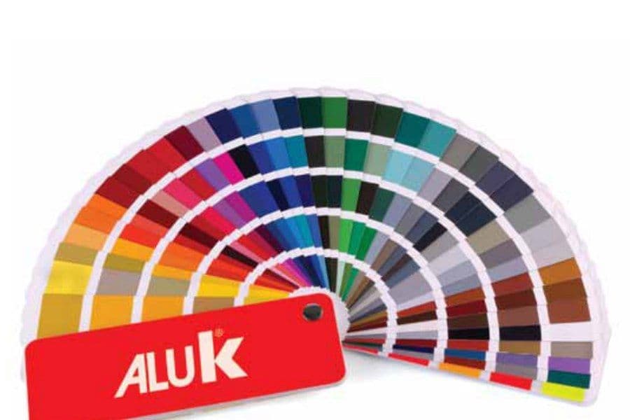 Aluminium door colour swatches and finish options