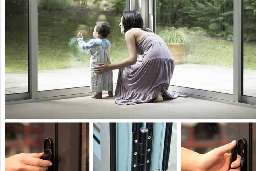 Aluminium door handles, hardware and sliding mechanism