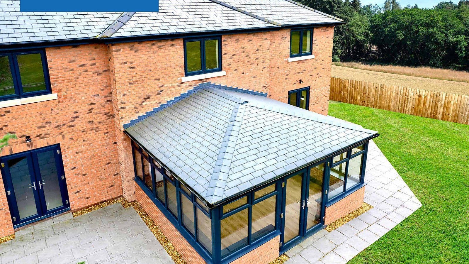 LEKA tiled warm roof on conservatory