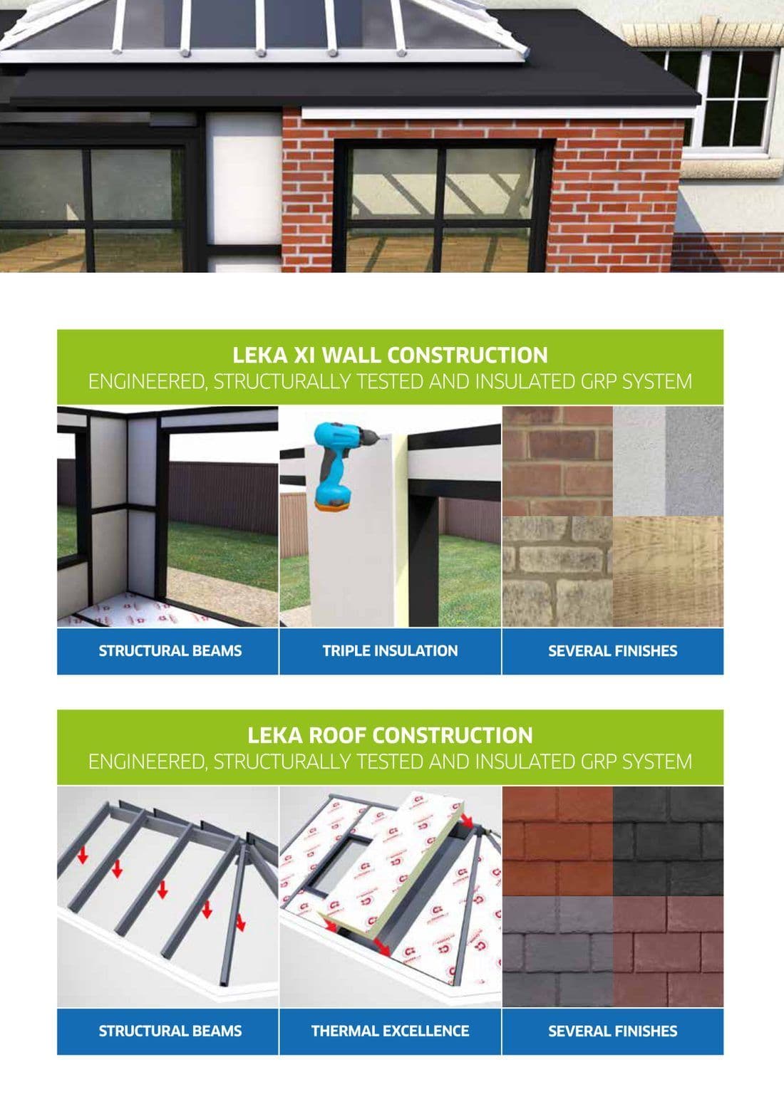 LEKA Xi wall and roof construction