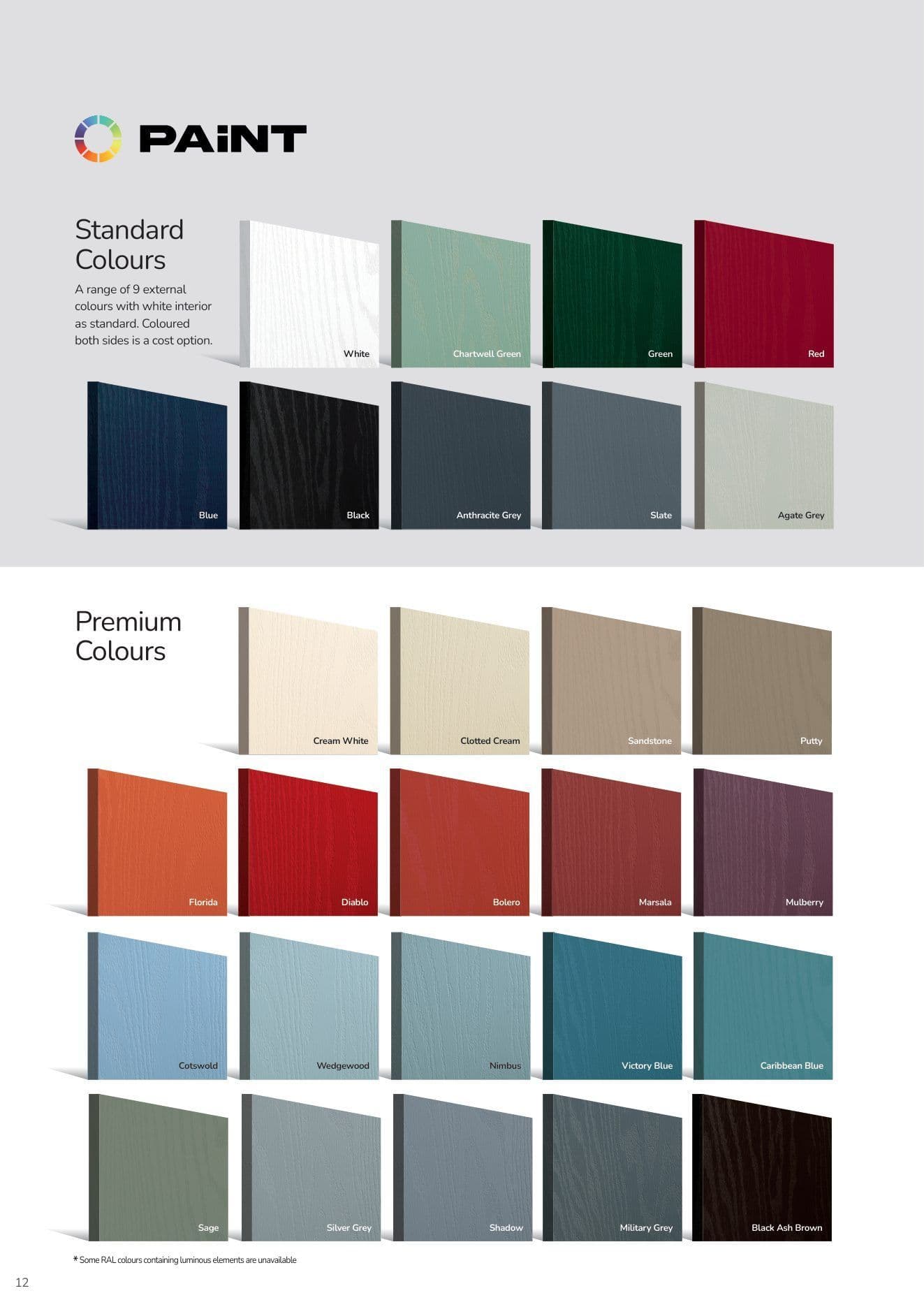 Composite door colour options