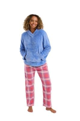 Lizzie Cosy Fleece Top & Brushed Cotton Pant Pyjama Set