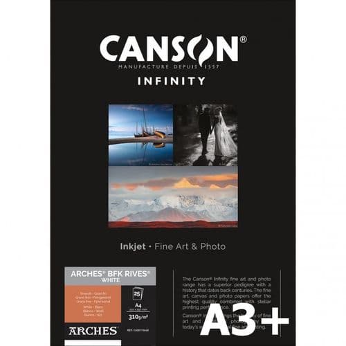 A3+ Canson Infinity ARCHES BFK Rives White 310gsm | A3+ x 25 Sheets | 310GSM | C400110671