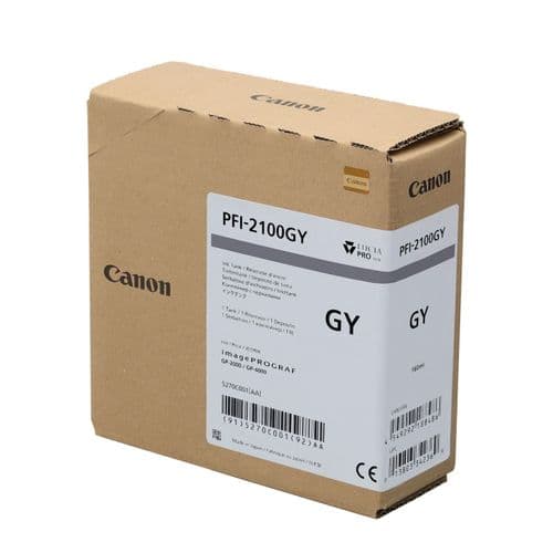 Canon GP-4000 Grey Ink Cartridge 160ml - Genunine Canon PFI-2100GY Grey Ink Tank