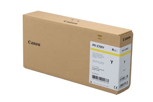 Canon GP-4000 Yellow Ink Cartridge 700ml - Genunine Canon PFI-2700Y Yellow Ink Tank