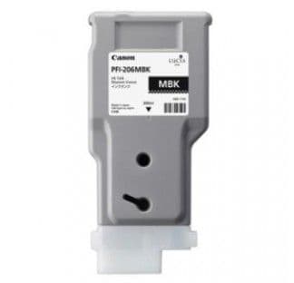 Canon iPF6400 Matte Black Ink Cartridge - Genuine Canon PFI-206MBK Matte Black Ink - 5302B001AA