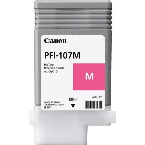 Canon IPF670 Magenta Ink Cartridge - Genuine Canon PFI-107M Ink Cartridge - Genuine 6707B001AA