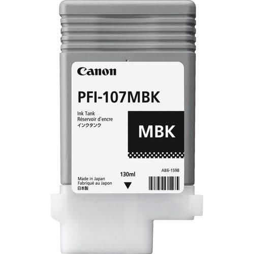 Canon iPF685 Matte Black Ink Cartridge - Genuine Canon PFI-107MBK Ink Cartridge - Genuine 6704B001AA