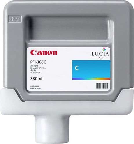 Canon iPF9400 Cyan Ink Cartridge - Genuine Canon PFI-306C Ink  - 6658B001AA