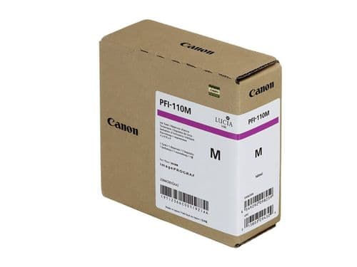 Canon PFI-110M Magenta Ink Tank | 160ml Cartridge | for Canon TX Series Printers | 2366C001AA