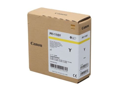Canon PFI-110Y Yellow Ink Tank 160ml (2367C001AA) Genuine Canon LUCIA TD Ink for TX Series