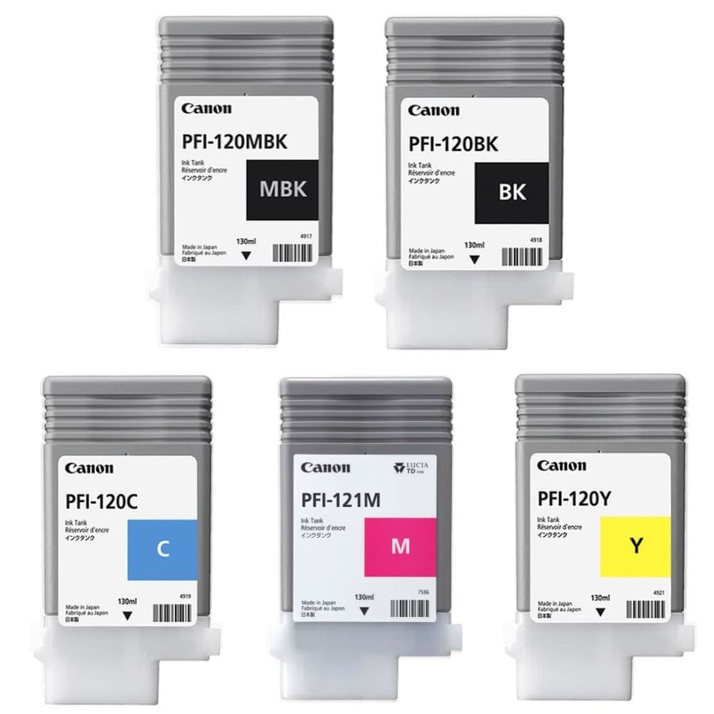 Canon PFI-120 & PFI-121M Ink Cartridge Set 130ml | Genuine Canon imagePROGRAF TM-250, TM-255, TM-350