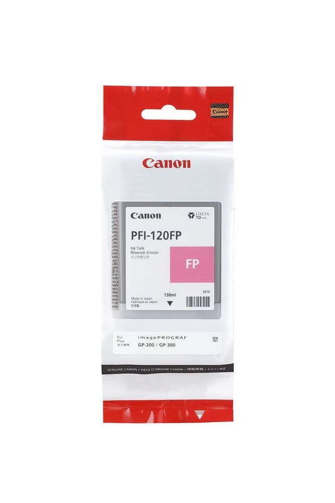 Canon PFI-120FP Fluorescent Pink Ink Cartridge 130ml (3499C001AA) | Genuine Canon imagePROGRAF Ink